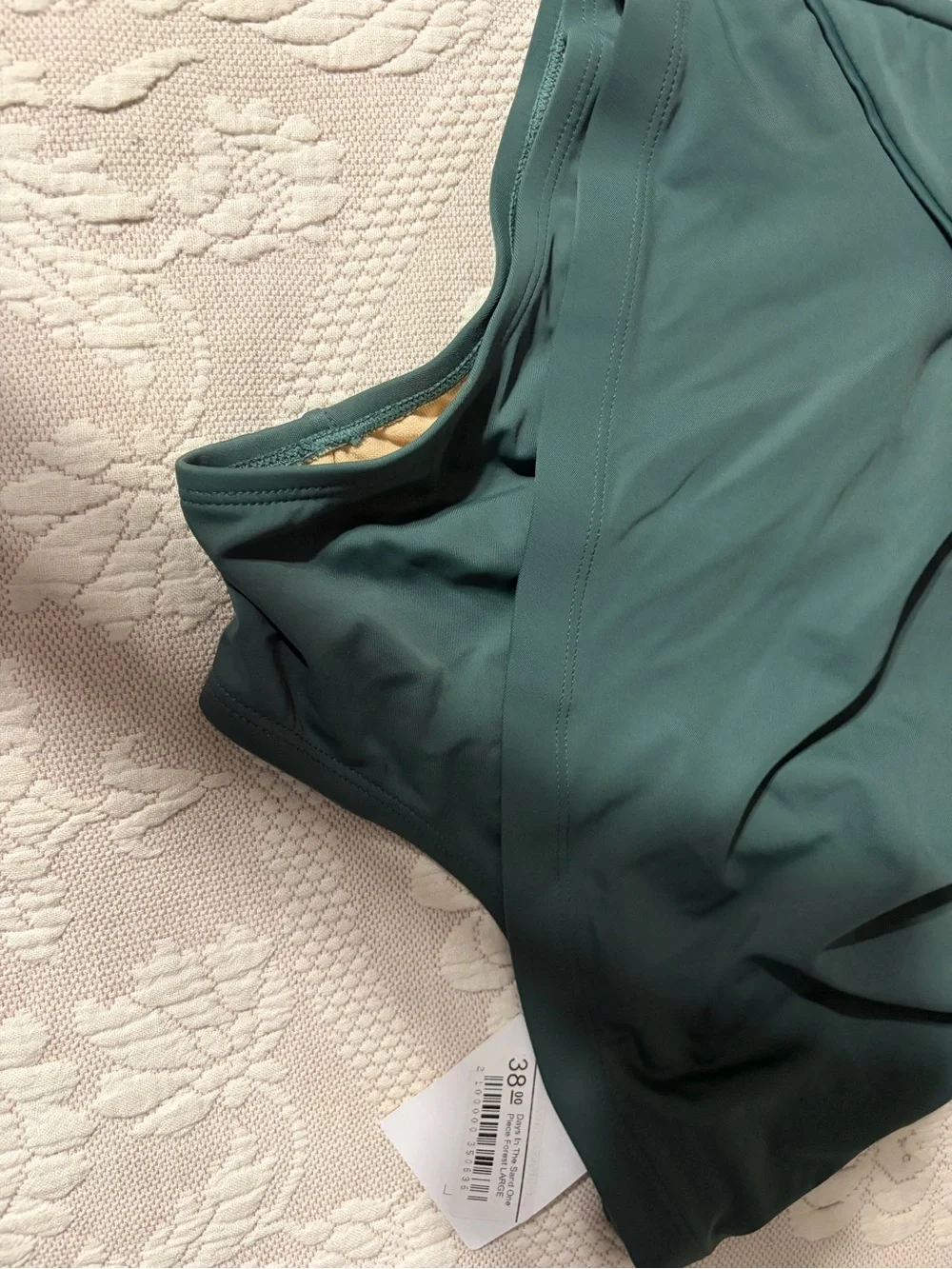NWT Marina West Teal One-Piece Tankini Swim Suit Large quiet luxury traditional